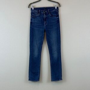 Mother The Mid Rise Dazzler Ankle Trendy Blue Denim Jeans Size 25